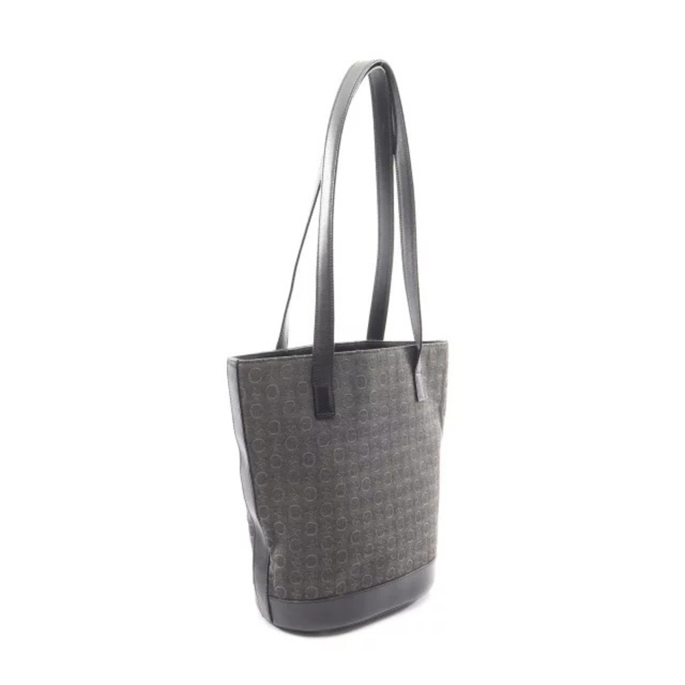 Celine Bag Macadam Leather Canvas C Black Tote